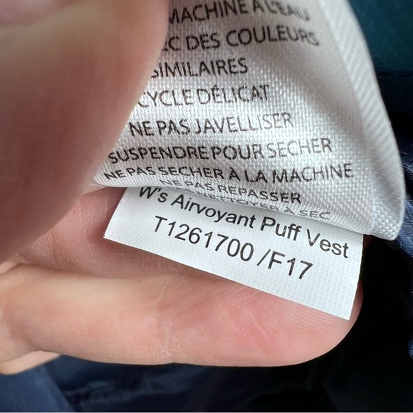 TOAD & CO. Women’s XS Airvoyant Deep Teal color-block snap up puffer vest - Picture 7 of 10